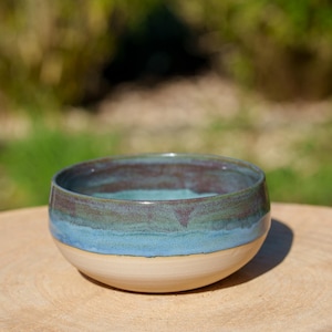 Blue ceramic bowl.