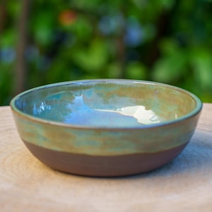 Vaso in ceramica gres grigio e verde. Portaoggetti in ceramica verde. Ciotola decorativa in gres antracite. Ceramica fatta a mano.