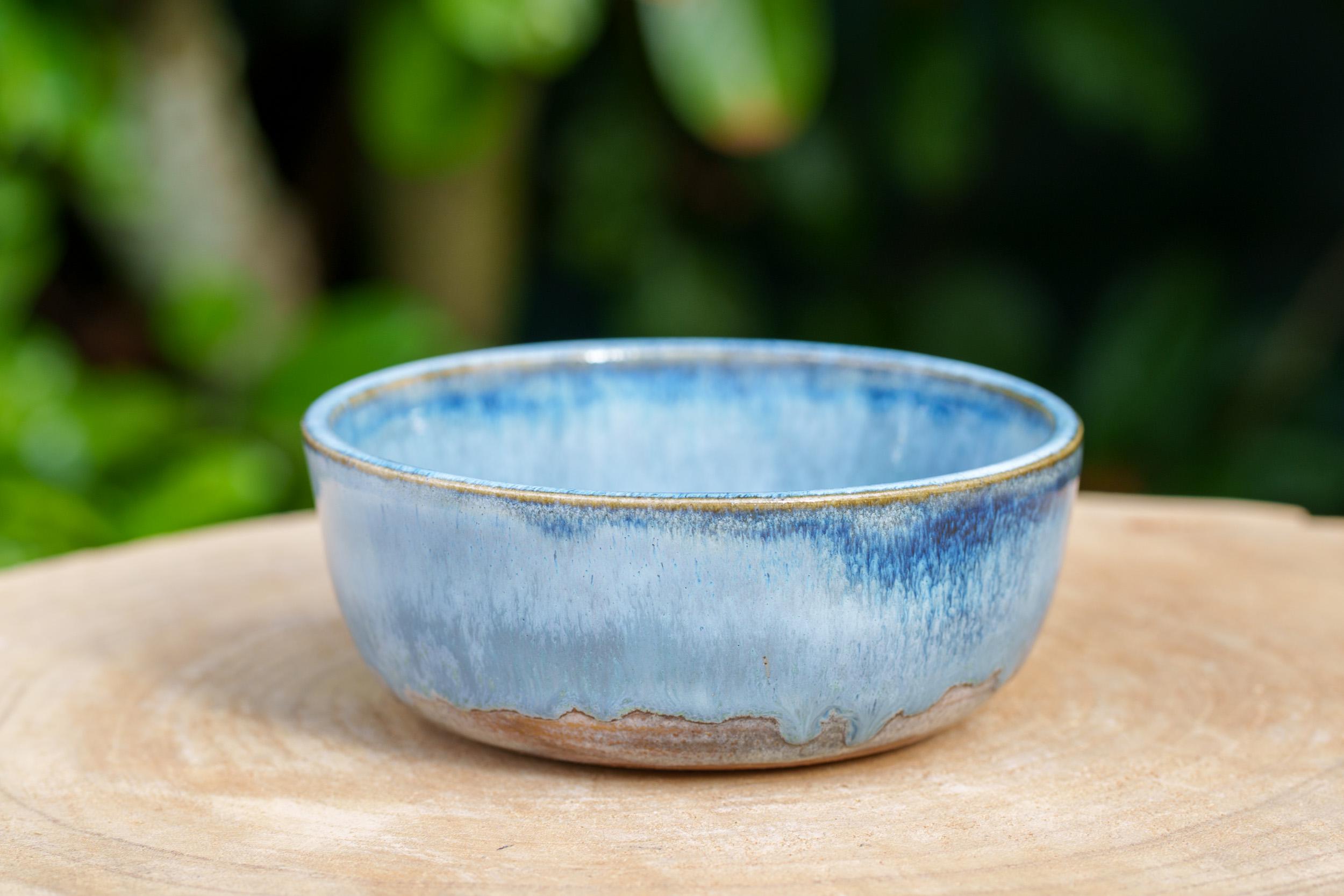 青い陶器のポット。青い陶器の小物入れ。 - Etsy 日本