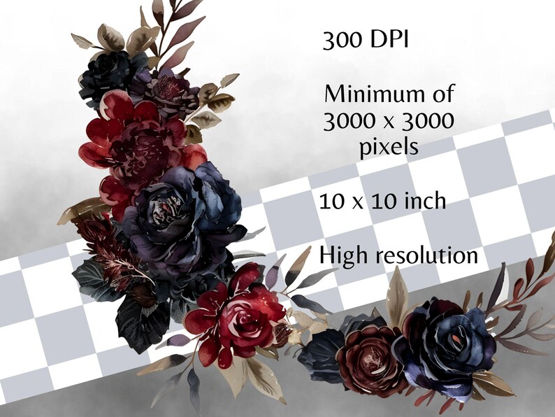 Gothic Floral Wreath Clipart Bundle, Dark Botanical Elegance, Mystical ...