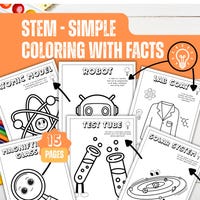 Printable Science Coloring Pages for Kids – STEM Activity Bundle ...
