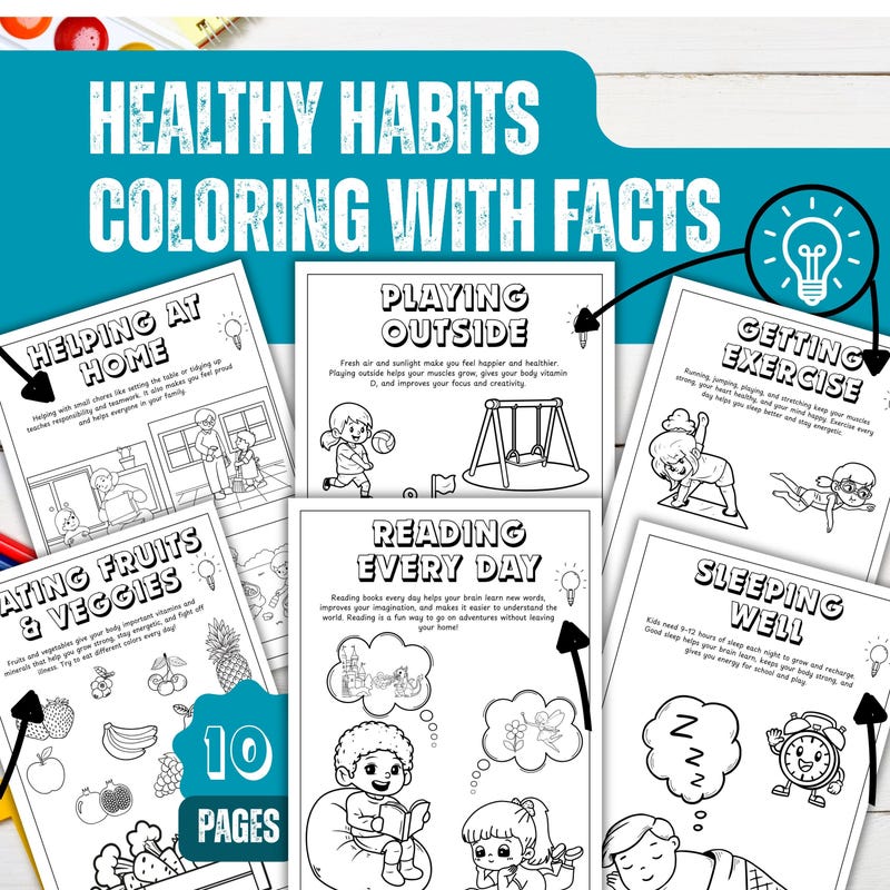 Coloring Kid Routine - Etsy