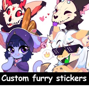 Custom Furry Stickers commissions are OPEN - sticker packs for discord / telegram or other chat