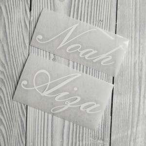 Custom name iron on vinyl decal for t-shirt, jumper iron on, bag iron on, personalized heat transfer vinyl decal name, HTV name iron on, image 7