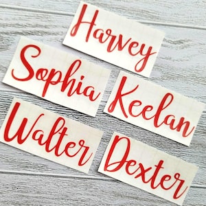 Christmas font Iron On name transfer, xmas font iron on name patch, HTV iron on for fabric, ideal for stockings, santa sacks and gift bags