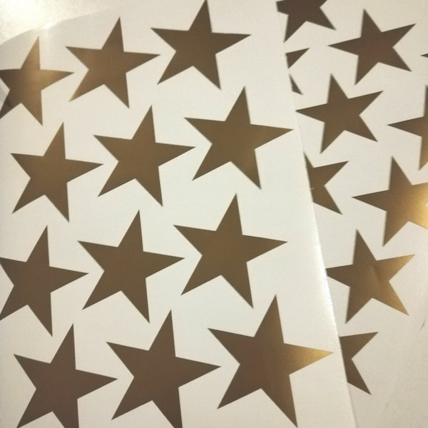 Gold Star Wall Decals Etsy UK