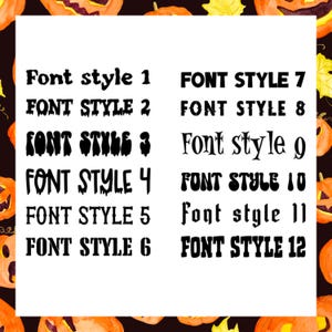 Halloween Iron On name transfer, iron on name, halloween name patch, Custom spooky HTV, iron on for DIY projects, halloween font transfer