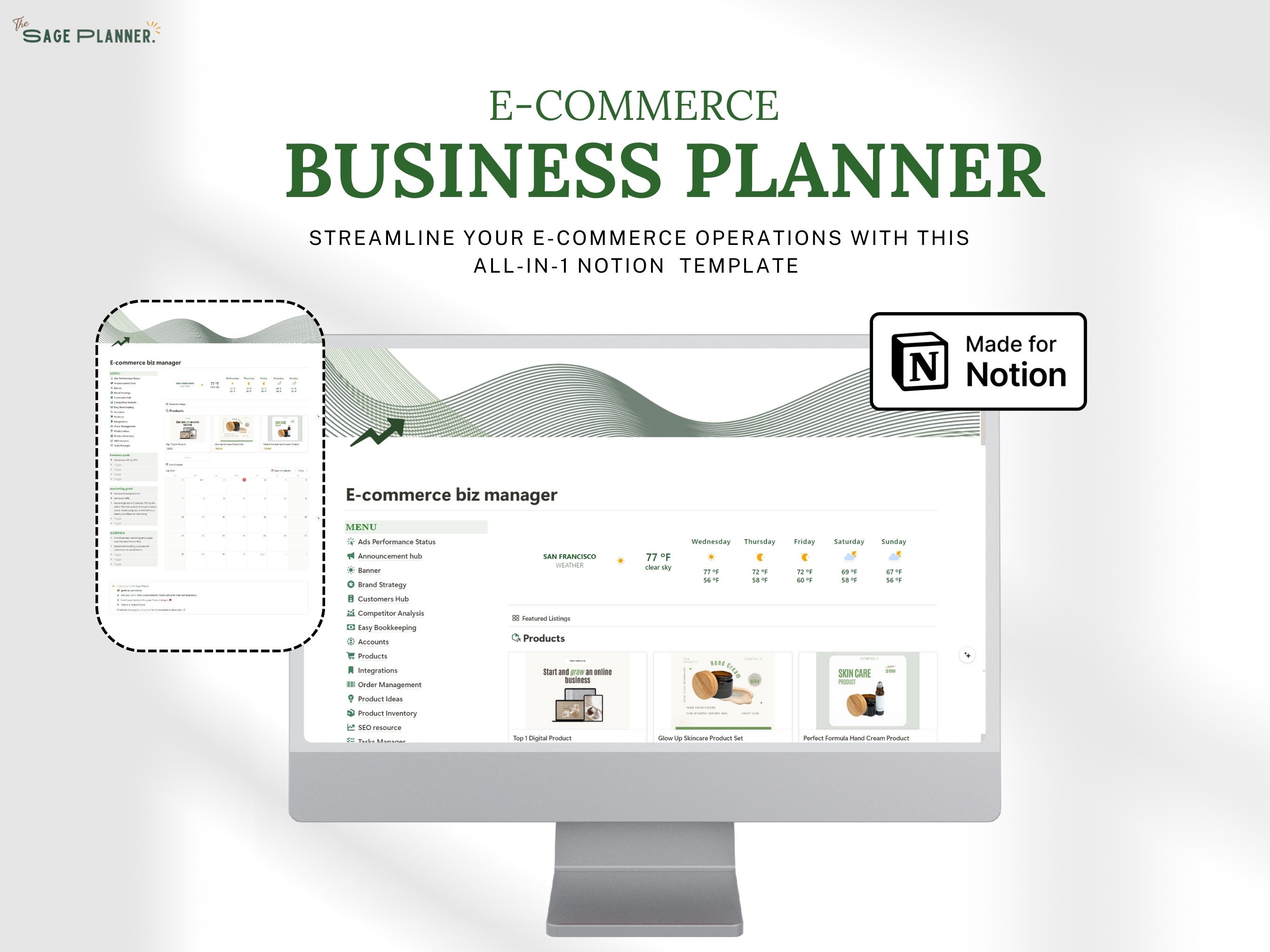 E-hopping Small Business Planner Dashboard Notion Vorlage, Sales Tracker, Shop Synthesizer, Etsy Shop, Amazon, Ebay, Sales Tracker