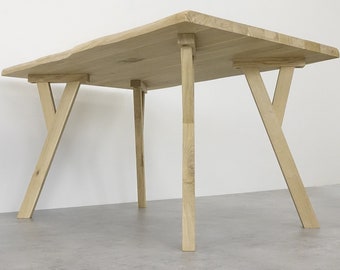 Oak table legs for writing desk, wooden table legs for dining table, Farm house table industrial desk leg, In Stock