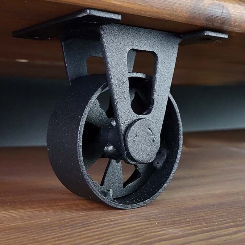 Furniture Casters Industrial Cast Iron Furniture Wheel Etsy