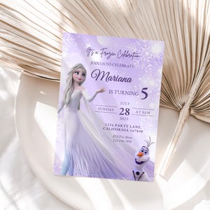 Frozen verjaardagsuitnodiging Frozen uitnodiging Elsa verjaardagsuitnodiging Frozen feestuitnodiging meisje verjaardagsuitnodiging thema BEWERKBAAR Instant
