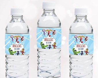 Spidey And His Amazing Friends Water Bottle Labels Spidey Bottle Wrappers Spidey Decor Spidey And Friends Spin Ghost Spider Label EDITABLE