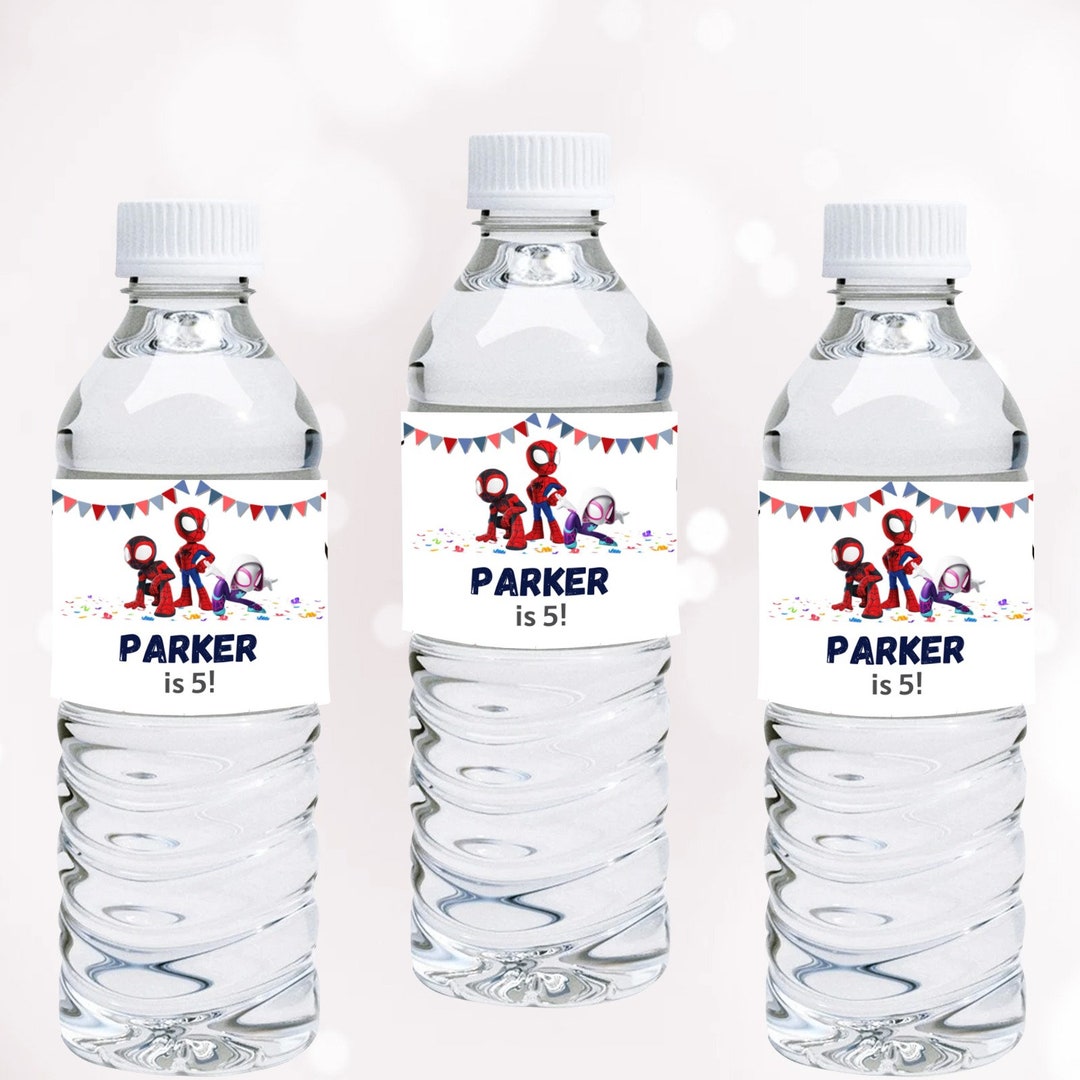Spidey and His Amazing Friends Water Bottle Labels Spidey Bottle ...