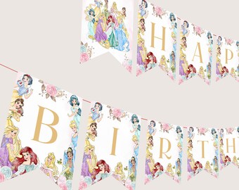 Frozen Birthday Banner Frozen Bunting Frozen Happy Birthday Decorations ...