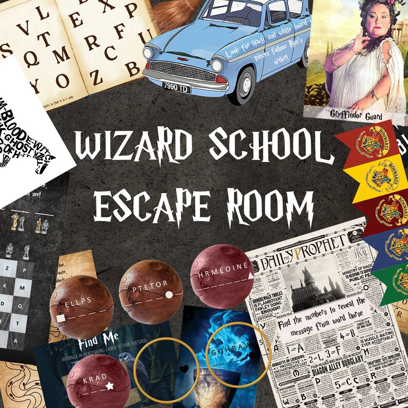 Wizard Escape Room for Kids Wizard Scavenger Hunt Witches Treasure Hunt ...