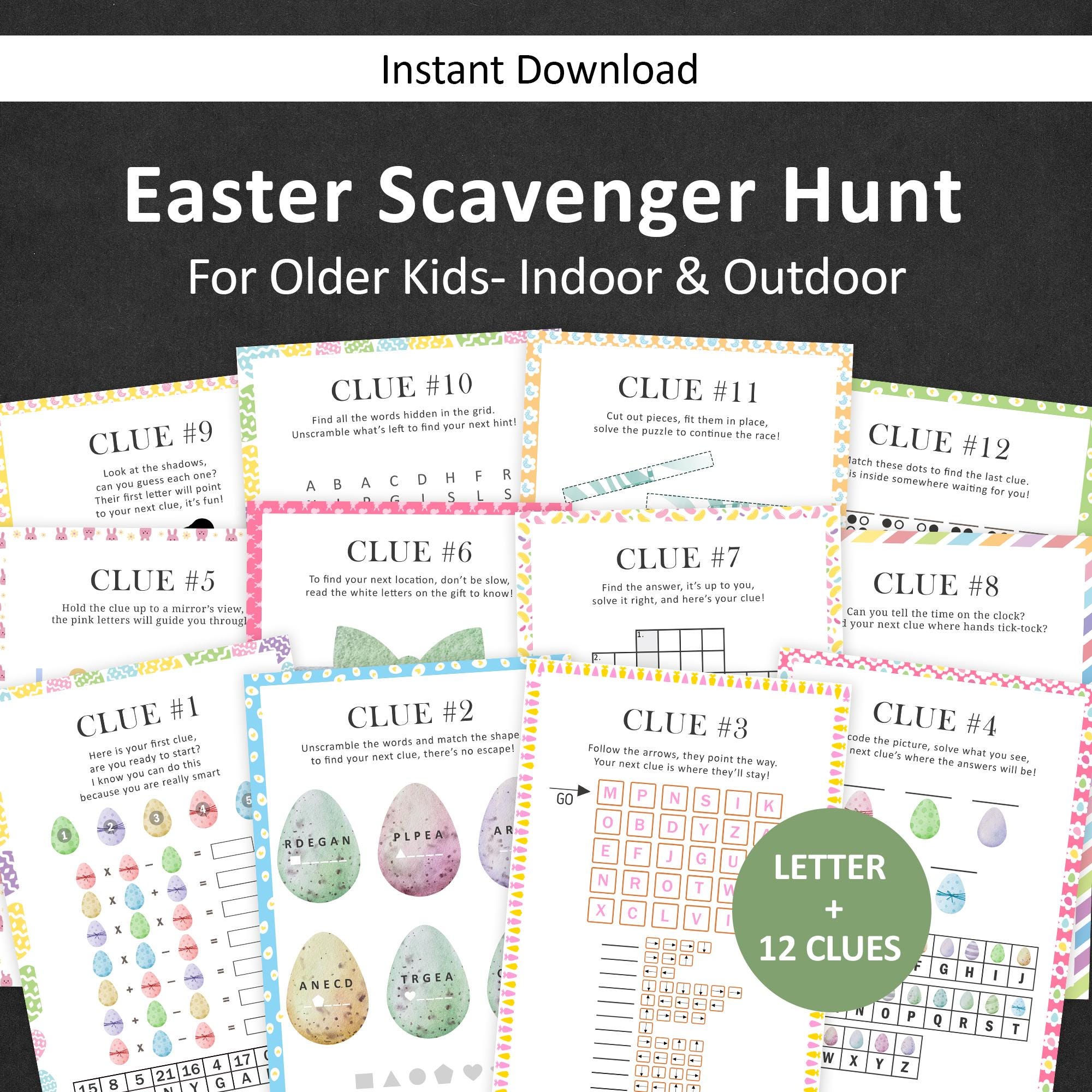 Easter Scavenger Hunt for Teenager Easter Treasure Hunt Teens Egg Hunt ...