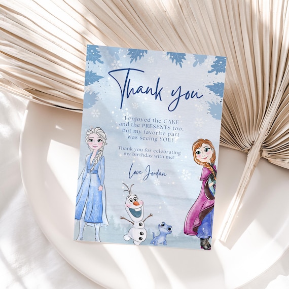 アナと雪の女王のサンキューカード アナと雪の女王のサンキューノート