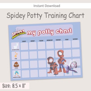 Spidey, Spidey und seine erstaunlichen Freunde, Kindertöpfchen, Diagramm Spidey, Belohnungstabelle, Spidey, sofort digital
