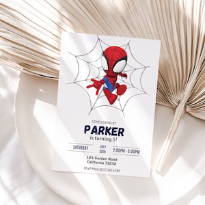 Spidey Invitation Spidey and his Amazing Friends Birthday Invitation Spidey Birthday Party Invite Editable Template Instant Download Digital