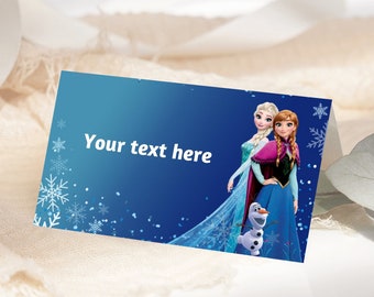 Frozen Food Tent Frozen Birthday Tent Card Frozen Food Label Elsa Food Tags Frozen Decoration Elsa Buffet Label EDITABLE Instant Digital