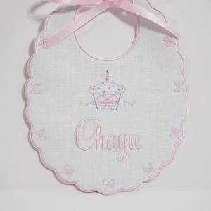 Keepsake Personalized Bib/Smash Cake Birthday Bib/Name Bib/ Embroidery Bib/ 1st Birthday Bib/ Photo Shoot Bib