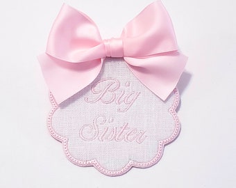 Épingle de grande sœur / Signe de grande sœur / Grande sœur promue / Annonce de grande sœur / Broche de grande sœur. Épingle de broderie Little Sister disponible