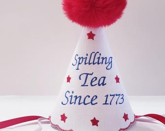 Verschütteter Tee seit 1773 Hut / Boston Teeparty-Hut/Patriotischer Partyhut / 4. Juli Hut für jedes Alter