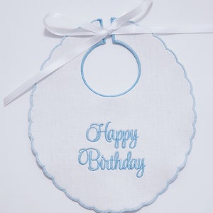 Keepsake Birthday Bib / Happy Birthday Bib / Cake Smash Bib/ 1st Birthday Bib