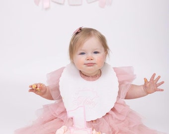 Personalisierter Cake Topper: Leinen Erster Geburtstag Dekor