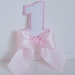 Bow Cake Topper/ 1 Cake topper/ Custom made Embroidery Cake Topper to match with our Sets/ Birthday Cake topper for any age/ One cake topper