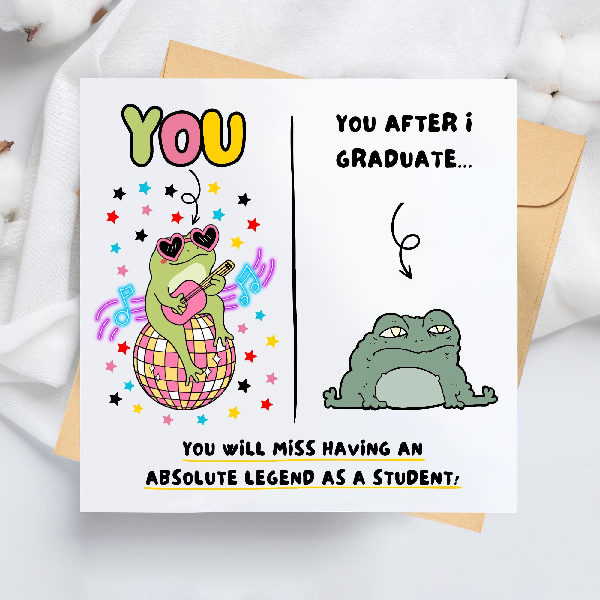 Absolute Legend, Graduation Card, Leaving Card, Thank You, Teacher, Mentor, Tutor, College, University, No Longer Having Me As Your Student