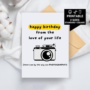 Geburtstagskarte zum ausdrucken, alles Gute zum Geburtstag von der Liebe Deines Lebens die ich übrigens nicht bin Fotografie, Geburtstagskarte für Partner