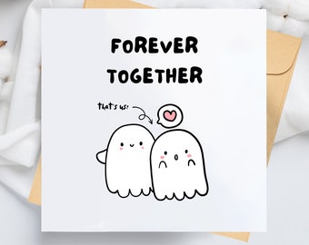 Funny Birthday Card for Partner - Forever Together - Girlfriend Birthday Card, Boyfriend Birthday Card, Birthday Card for Wife, Husband