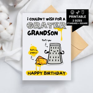 Tarjeta de cumpleaños imprimible divertida para nieto, tarjeta de cumpleaños imprimible, tarjeta de cumpleaños imprimible para nieto, tarjeta imprimible, tarjeta digital