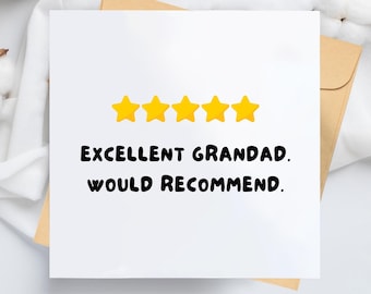 Funny Grandad Birthday Card: Grandad Gift, 5.5" Square (Kraft Envelope)