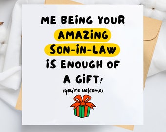 Christmas Card for Mother and Father-in-law Me Being Your