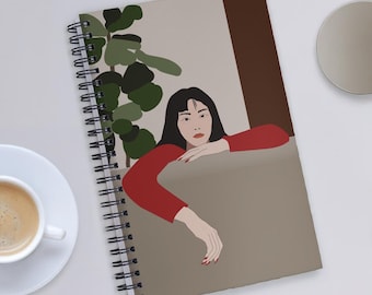 Spiral notebook with rare illustration cover