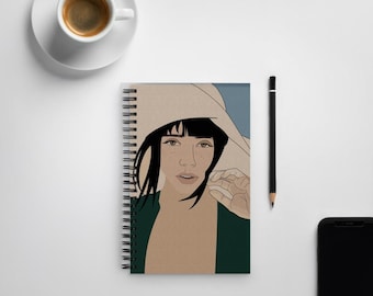 Spiral notebook with illustration cover