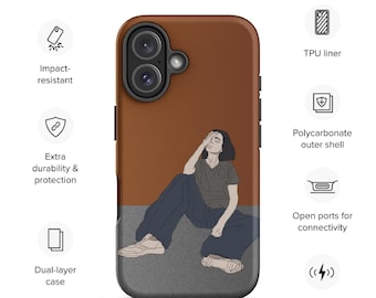 Tough Case for iPhone with art illustration &quot;Body Language&quot;
