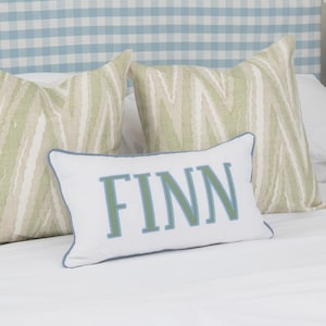12x20 in Personalized Applique Name and Monogram Pillow Cover