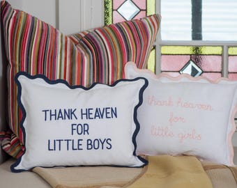 Girls Thank Heaven for Little Girls Embroidered Flutter Sleeve Baby Bubble
