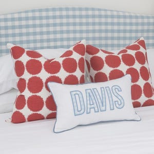 12x20 in Personalized Applique Name and Monogram Pillow Cover