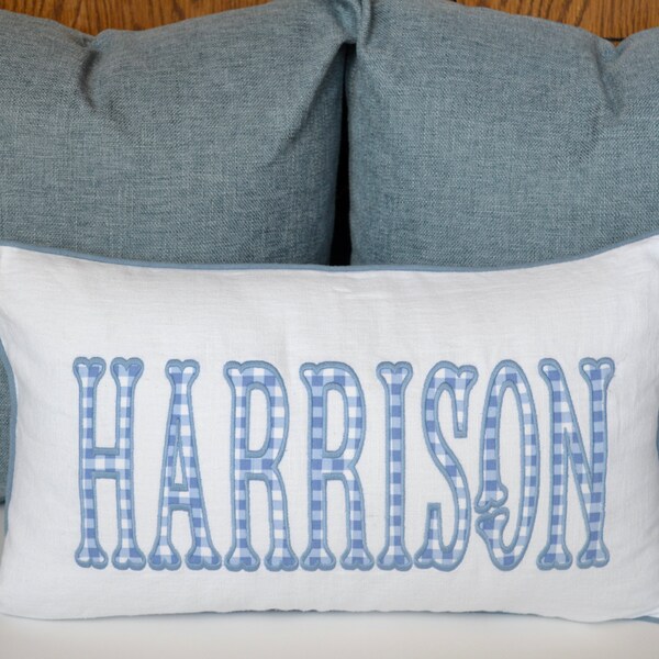 Applique Monogram Pillow Etsy