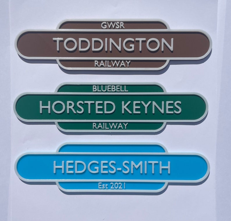 Personalised GWR Railway Station Plaque/sign/totem 3D Printed - Etsy UK