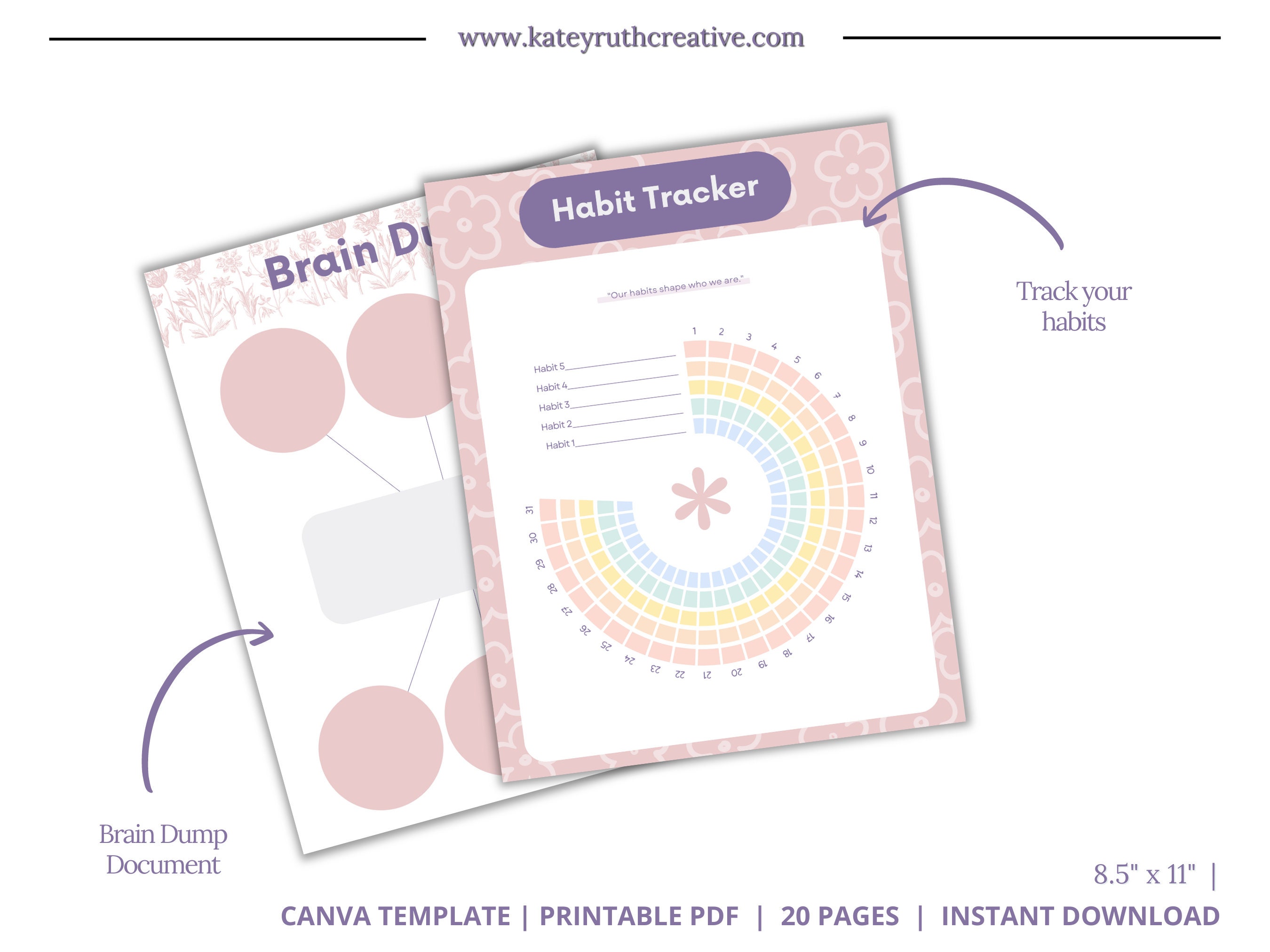 ADHD Planner ADHD Printable Template ADHD Organizer Brain Dump - Etsy