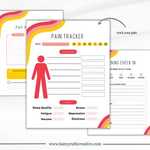 Chronic Pain Journal Template Chronic Illness Tracker Disability Chronic Pain Journal Template Chronic Illness Tracker Disability
