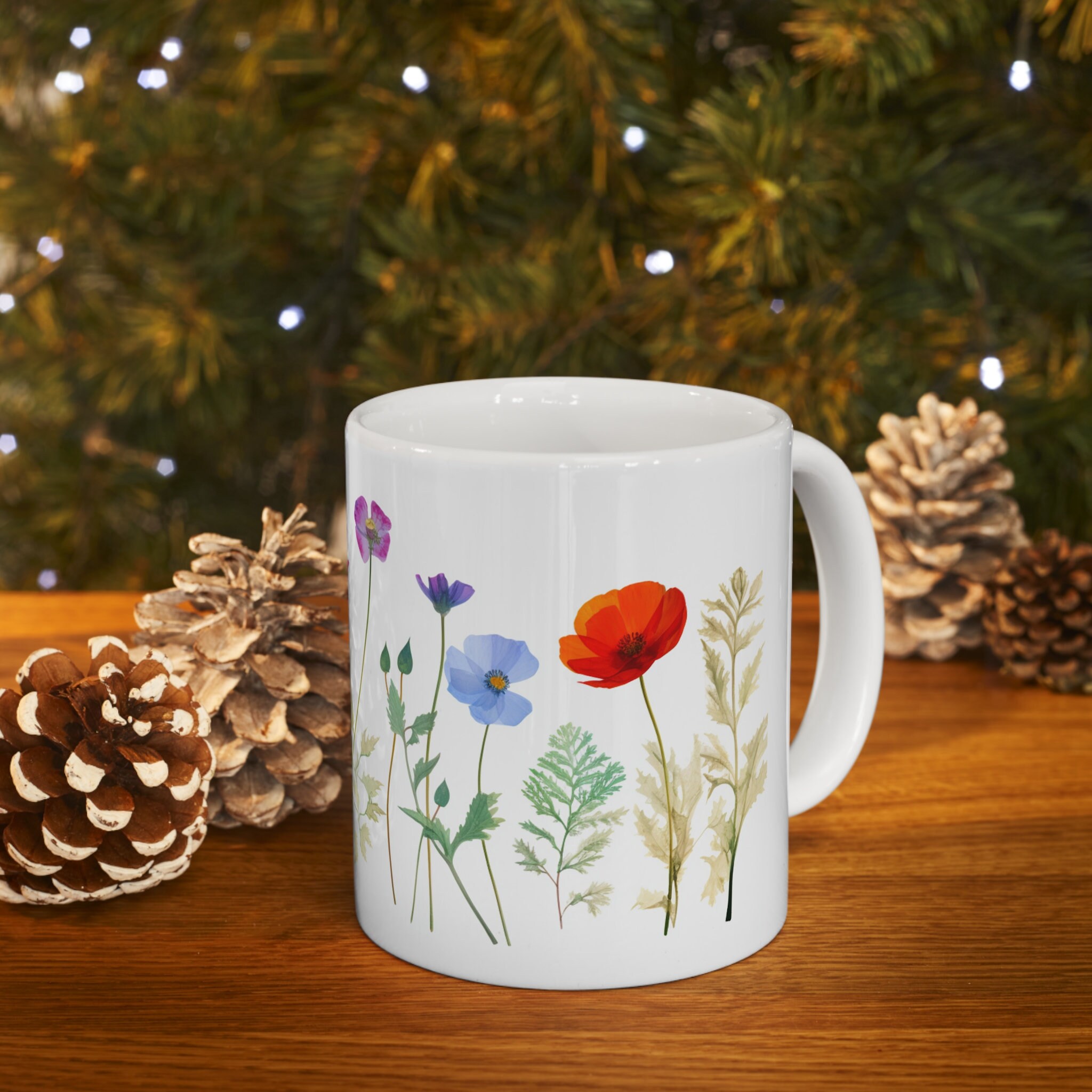 Elegant and Colorful Watercolor Wildflower Coffee Mug - Etsy