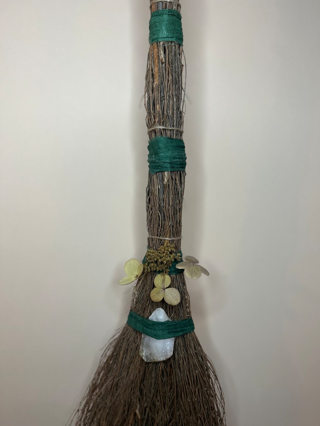 Lily of the Valley Scented Broom With Dried Hydrangea Flowers Etsy