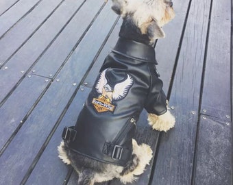 Leather Doggy Jacket. Dog Accessories. Puppy Clothes. Puppy Jacket. Clothes for Dogs.