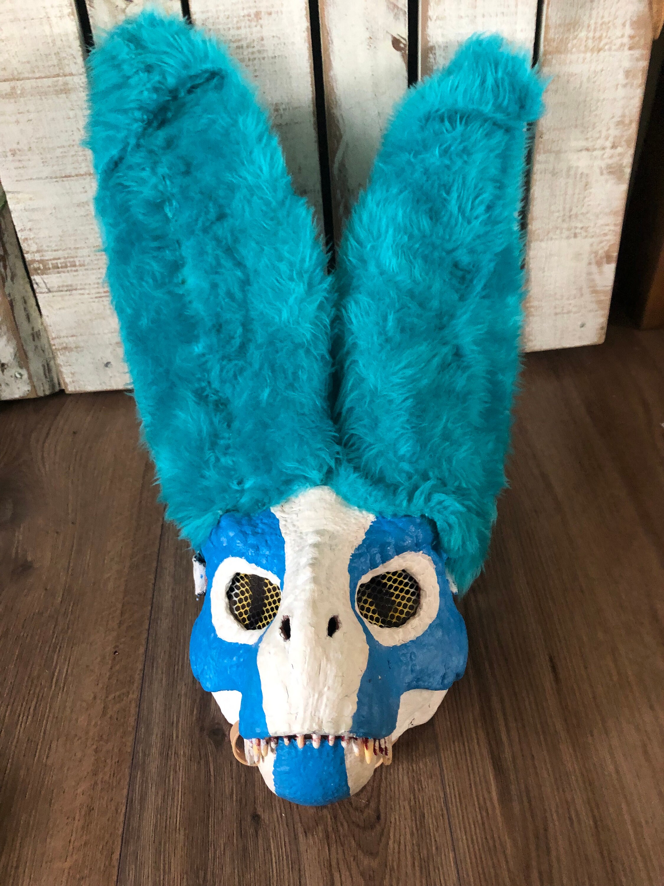 Blue Dino Furry Mask Etsy UK
